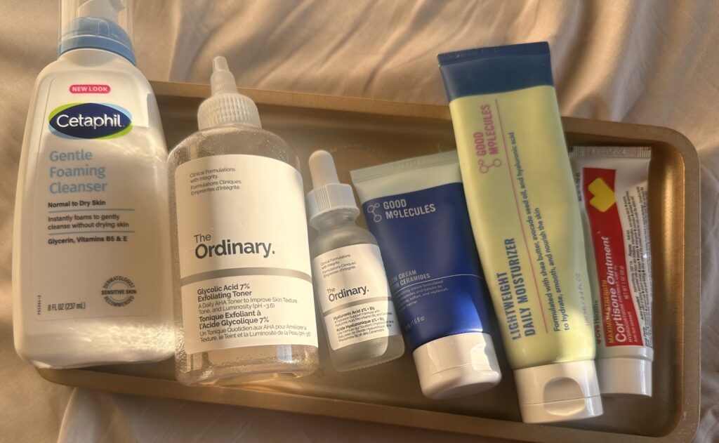 Morning winter skincare routine for Black females